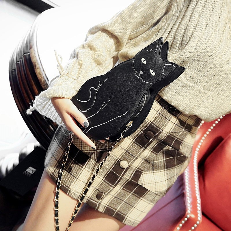 Black Cat Style Shoulder Bag 5