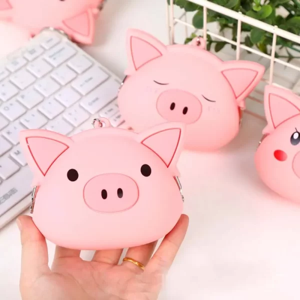Cute Pink Pig Mini Coin Purse & Earphone Bag 1