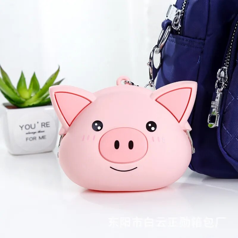 Cute Pink Pig Mini Coin Purse & Earphone Bag 4